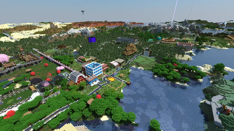 Downtown Spawn City in Supercraft