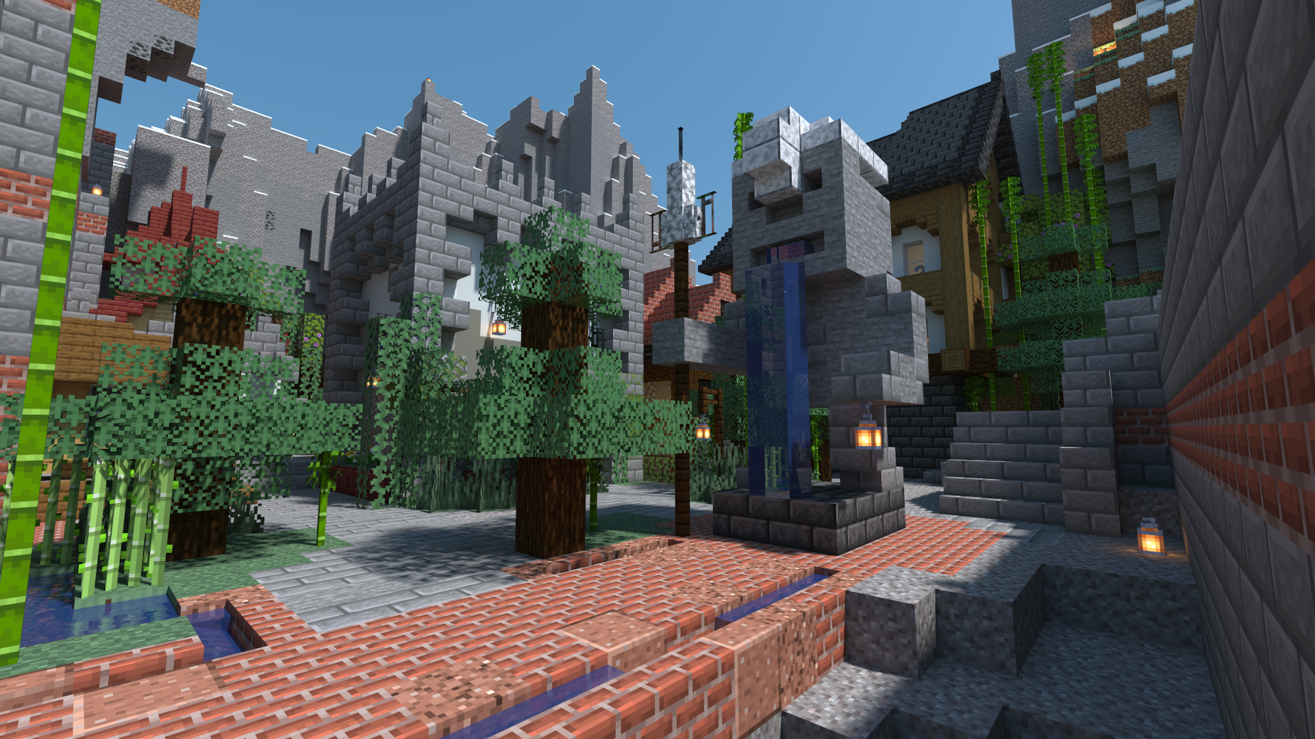 A vast Minecraft fortress.